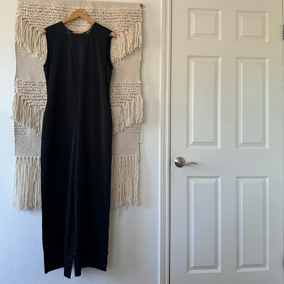 Marina Moscone V-Neck Jumpsuit - Picture 1 of 8